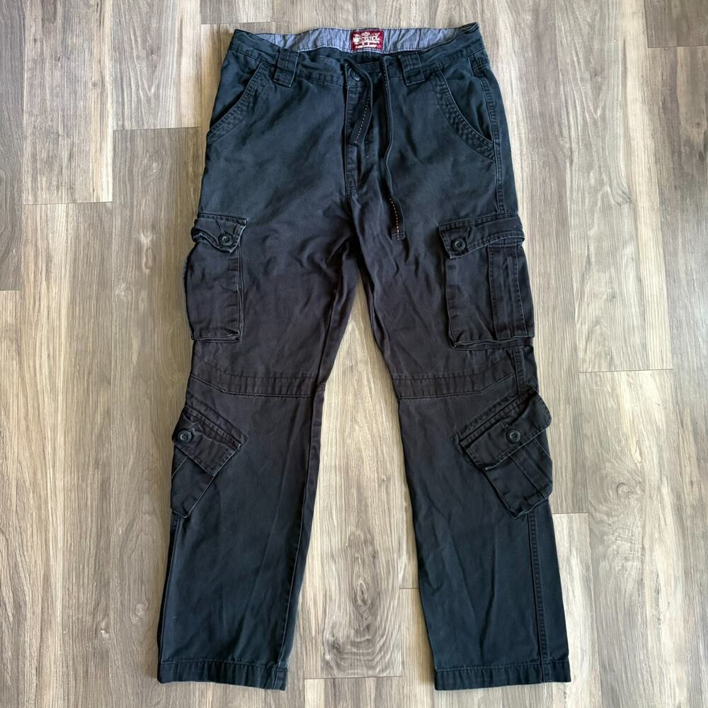 Vintage Multi Pocket Cargo Pants Men's Size 34x30 Black Matchstick